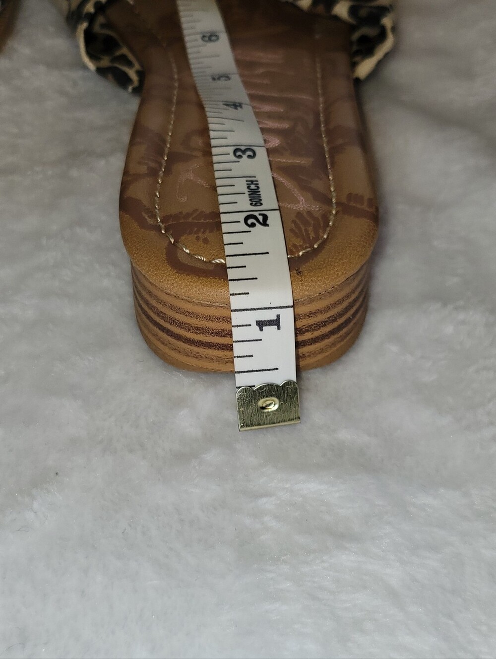 NWOT Blowfish Leopard-Print Knot Slide Sandals - Beige/Black/Brown Size 7 - Picture 10 of 11